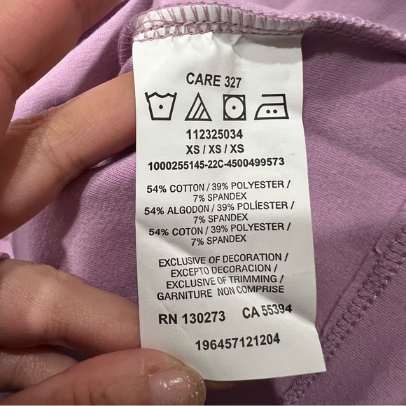 NWT Lee Cropped Oversized Sweatshirt Top Sugar Lilac Purple Size XS - Picture 6 of 8